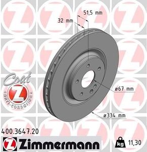 Remschijf Coat Z 400364720