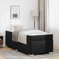 Bedframe met matras Zwart 90 x 200 cm Stof