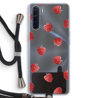 Framboosjes: Oppo A91 Transparant Hoesje met koord