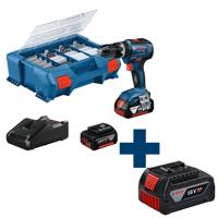 Bosch Professional GSB 18V-55 Accu klop-/schroefboormachine 18V 4.0Ah + 83-delige accessoireset in L-Case - 06019H530A
