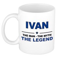 Ivan The man, The myth the legend cadeau koffie mok / thee beker 300 ml - thumbnail