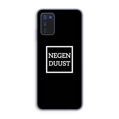 Negenduust black: Samsung Galaxy A03s Transparant Hoesje