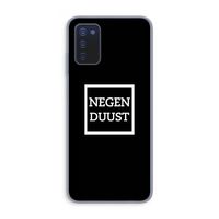 Negenduust black: Samsung Galaxy A03s Transparant Hoesje