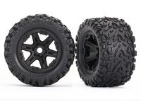 Tires & wheels, assembled, glued (black wheels, Talon EXT tires, foam inserts) (2) (17mm splined) (TSM rated) - thumbnail