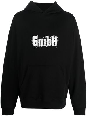 GmbH hoodie en coton biologique à logo imprimé - Noir