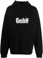 GmbH hoodie en coton biologique à logo imprimé - Noir - thumbnail