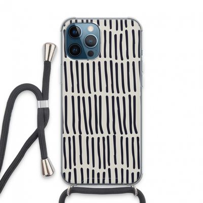Moroccan stripes: iPhone 13 Pro Max Transparant Hoesje met koord