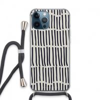 Moroccan stripes: iPhone 13 Pro Max Transparant Hoesje met koord Moroccan stripes: iPhone 13 Pro Max Transparant Hoesje met koord