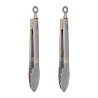 5Five keukentang Paris - 2x - 28 cm - RVS - zilver - keukengerei