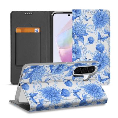Smart Cover voor Samsung Galaxy A56 | A36 Flowers Blue