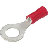 TE Connectivity 34148 Ringkabelschoen Dwarsdoorsnede (max.): 1.60 mm² Schachtdiameter: 4.3 mm Deels geïsoleerd Rood 1 stuk(s) - thumbnail