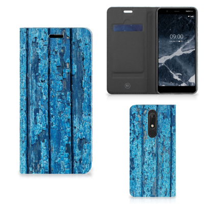 Nokia 5.1 (2018) Book | Wallet Case | Wood Blue