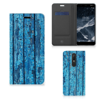Nokia 5.1 (2018) Book | Wallet Case | Wood Blue