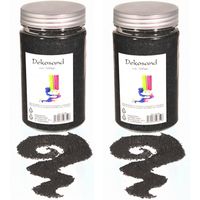 2x potjes decoratie korrelzand antraciet 500 gram