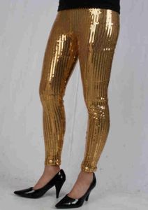 Gouden legging pailletten