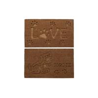 Deurmat DKD Home Decor Bruin Rubber Kokosnoot (75 x 45 x 2,3 cm) (2 Stuks)