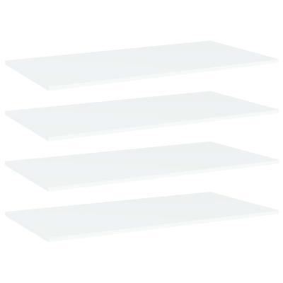 Wandschappen 4 st 80x20x1,5 cm bewerkt hout wit