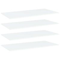 Wandschappen 4 st 80x20x1,5 cm bewerkt hout wit