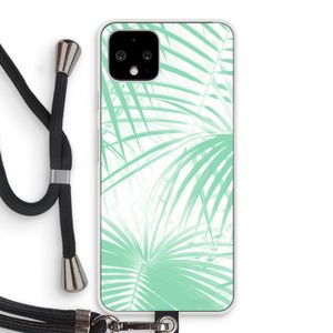 Palmbladeren: Pixel 4 Transparant Hoesje met koord