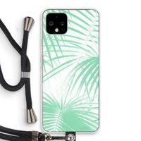Palmbladeren: Pixel 4 Transparant Hoesje met koord