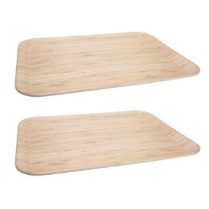 2x Stuks houten dienblad 43,5 x 32,3 cm