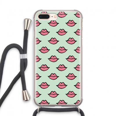 Lipjes: iPhone 8 Plus Transparant Hoesje met koord