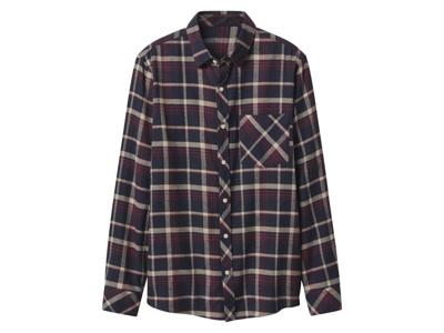 esmara Men Flanellen heren overhemd (Rood/blauw geruit, L (41/42))