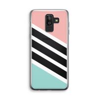 Strepen pastel: Samsung Galaxy J8 (2018) Transparant Hoesje