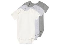 lupilu 3 baby rompers (Wit/grijs, 62/68) lupilu 3 baby rompers (Wit/grijs, 62/68)
