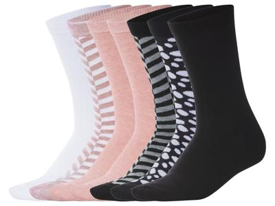 esmara 7 Paar dames sokken (Roze/wit/zwart, 39-42) esmara 7 Paar dames sokken (Roze/wit/zwart, 39-42)