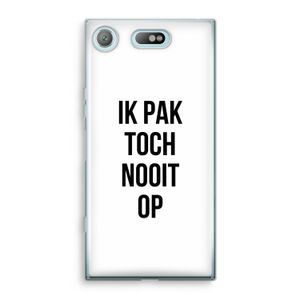 Ik pak nooit op: Sony Xperia XZ1 Compact Transparant Hoesje
