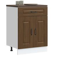 Keuken onderkast Kalmar bewerkt hout bruin eikenkleur