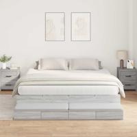 Opbergbedframe Grijs sonoma 236.5 x 200 x 31.5 cm Bewerkt hout