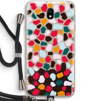 Colored Giraffe: Samsung Galaxy J7 (2017) Transparant Hoesje met koord