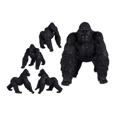 Decoratieve figuren Gorilla Zwart Hars (30 x 36 x 45 cm)