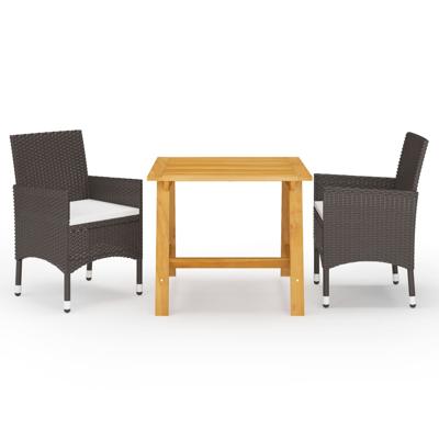 3-delige Tuinset bruin