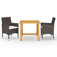 3-delige Tuinset bruin