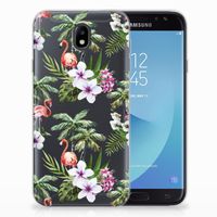 Samsung Galaxy J7 2017 | J7 Pro TPU Hoesje Flamingo Palms - thumbnail