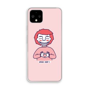 Hartje: Pixel 4 Transparant Hoesje