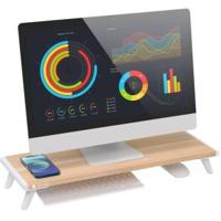 Techly ICA-MS 389 flat panel bureau steun Wit, Hout