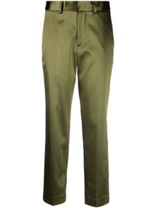 P.A.R.O.S.H. pantalon satiné à coupe fuselée - Vert