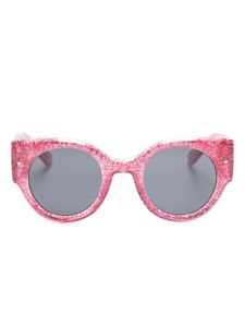 Chiara Ferragni lunettes de soleil à monture ronde - Rose