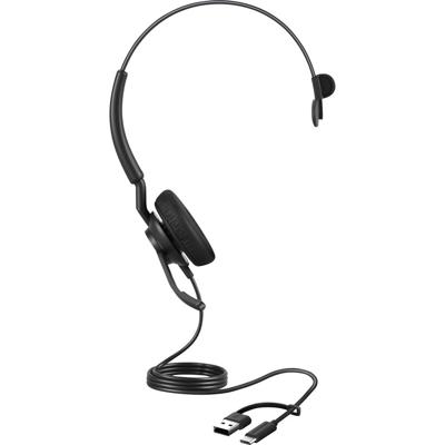 Jabra Engage 40 On Ear headset Telefoon Kabel Mono Zwart Ruisonderdrukking (microfoon), Noise Cancelling Headset, Mono, Volumeregeling, Microfoon
