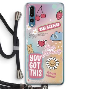 Positivity: Huawei P20 Pro Transparant Hoesje met koord