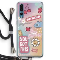 Positivity: Huawei P20 Pro Transparant Hoesje met koord