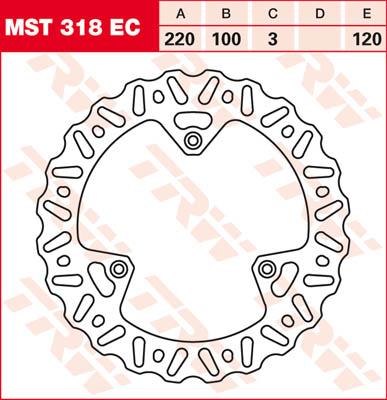TRW Remschijf, remschijven voor de moto, MST318EC