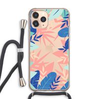 Tropisch: iPhone 11 Pro Max Transparant Hoesje met koord