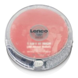 Lenco CD-012TR Portable CD Speler met Oplaadfunctie Transparant