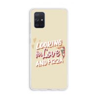 Pizza is the answer: Galaxy A71 Transparant Hoesje