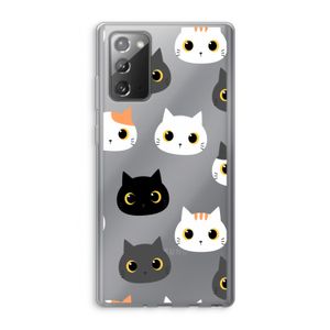 Katten: Samsung Galaxy Note 20 / Note 20 5G Transparant Hoesje